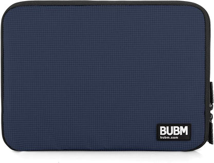 BUBM Double Layer Electronics Organizer, Travel Gadget Bag for Cables, Memory Cards, Flash Hard Drive and More, Fit for iPad or Tablet(up To 9.7")--Large, Dark Blue