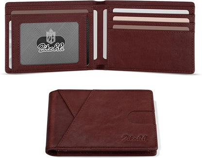 Zitahli Wallet for Men Slim 11 Credit Card Holder RFID Blocking Small Men's Wallet Bifold Minimalist Front Pocket With Mens Gifts Box