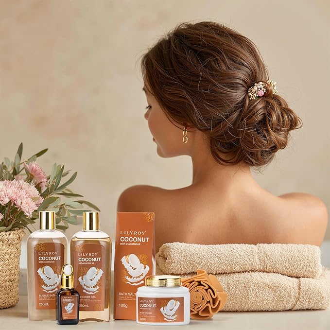 Christmas Gifts for Women - 7Pcs Luxury Bath and Body Gift Basket Set for Women & Men Perfect Gift | Mothers Day Gifts for Mom, Father's Day, Birthday Gifts for Her & Him, All Occasion Holiday Present