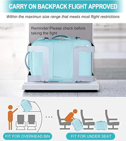 Carry On Backpack, 42L Flight Approved Travel Backpack for Men Women,Airline Approved Gym Backpack Waterproof Business Laptop Daypack Laptop Backpack,Casual Daypack for Business Weekend Hiking