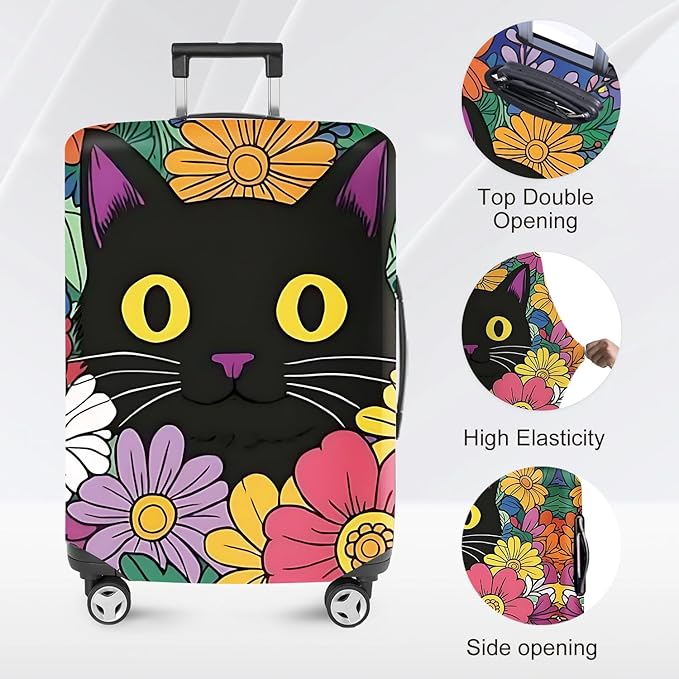 ANNA QUEEN Travel Luggage Cover Suitcase Protector Suitcase Cover Anti-Scratch,Stretchable Bag Cover Washable Durable Polyester