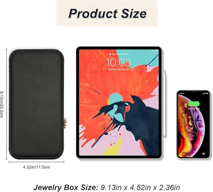 Travel Jewelry Box Jewelry Organizer for Travel Jewellery Organizers Box Jewelry Box for Women on Hallowmas Christmas Valentine's Birthday Black