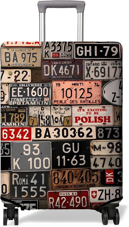 Travel Luggage Cover Suitcase Protector Fits 18-32 Inch Luggage Wheel Covers Patterned Travel Related Items Flower Luggage Protector Elastic Anti-scratch Suitcase Cover M