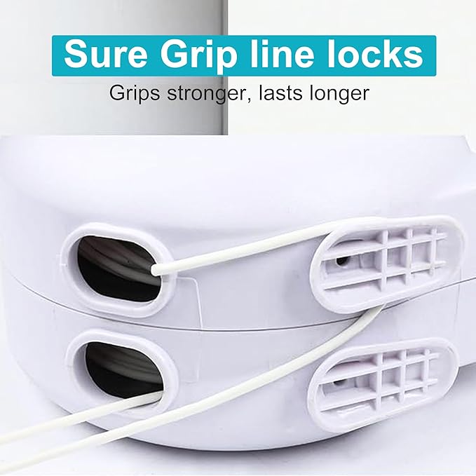 Retractable Clothesline Outdoors, 49 Feet PVC Heavy Duty Retractable Clothes Line, Compact Design Clothes Line Outdoors Space Saving, Weatherproof for Garden, Patio, Balcony