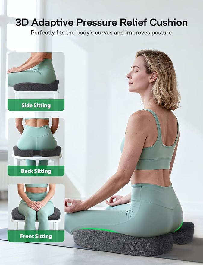 medisana Gel Seat Cushion for Office Chair, Car Seat & Wheelchair, GC 100B Office Chair Cushion for Tailbone, Back & Sciatica Pain Relief Pillow, Best Gift for Office Workers, Drivers, Wheelchair User