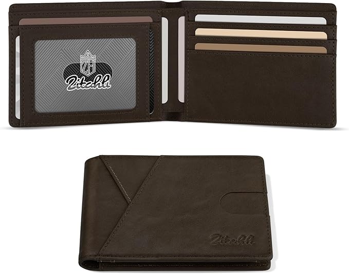 Zitahli Wallet for Men Slim 11 Credit Card Holder RFID Blocking Small Men's Wallet Bifold Minimalist Front Pocket With Mens Gifts Box