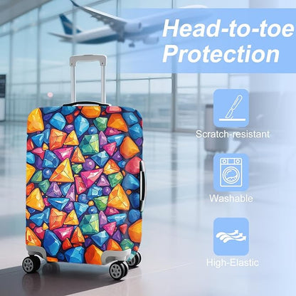 ANNA QUEEN Travel Luggage Cover Suitcase Protector Suitcase Cover Anti-Scratch,Stretchable Bag Cover Washable Durable Polyester