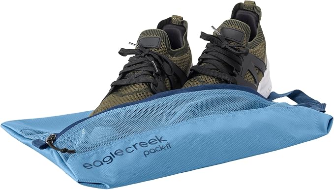 Eagle Creek Pack-It Reveal Extended Stay Set - Compression Travel Packing Cubes Set - Eco-Friendly - Quick-Drying, Water-Resistant Fabric - Pack of 6 - Blue Dawn