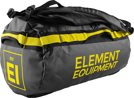 Element Equipment Trailhead Duffel Bag Shoulder Straps Waterproof Black/Yellow Small