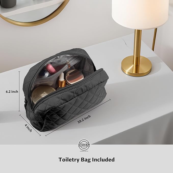 STOVER Women’s Convertible Garment Duffel Bag for Travel – 2-in-1 Carry-On Weekender/Overnight Tote - Wrinkle-Free Dresses, Hanging Suits & Clothes Plus Shoe Compartment & Bonus Toiletry Bag (Black)