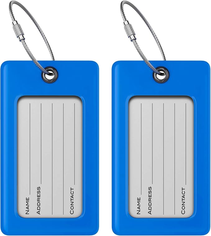 Luggage Tags Business Card Holder by TUFFTAAG - Durable Travel ID Bag Tag, Secure & Flexible, Perfect for Suitcases, Backpacks, and Carry-Ons, Easy Identification