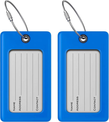 Luggage Tags Business Card Holder by TUFFTAAG - Durable Travel ID Bag Tag, Secure & Flexible, Perfect for Suitcases, Backpacks, and Carry-Ons, Easy Identification