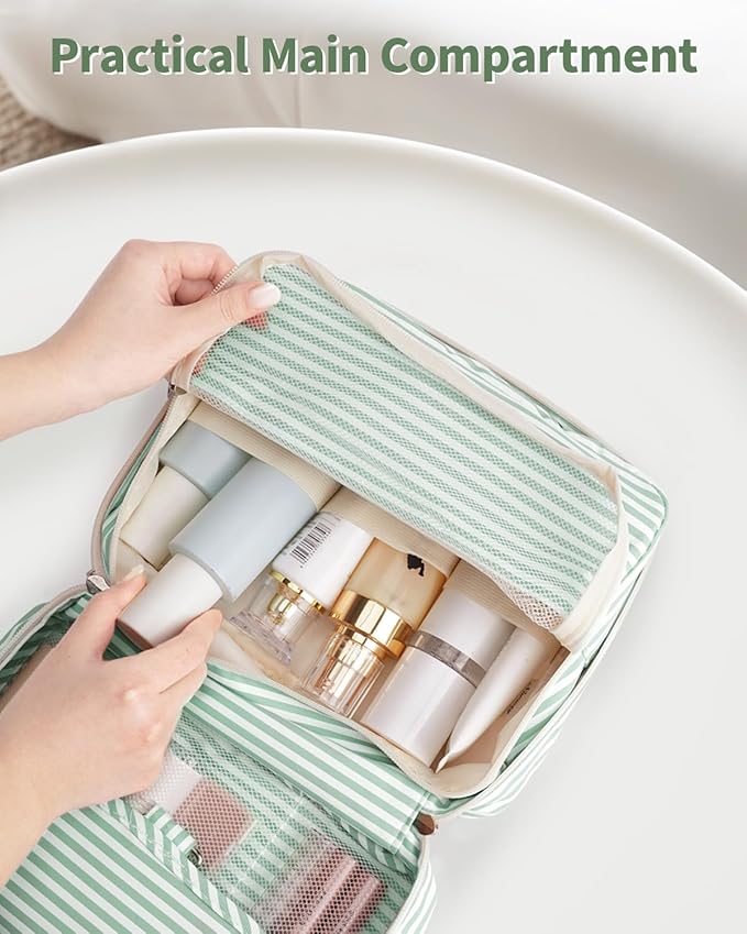 Narwey Small Hanging Travel Toiletry Bag for Women, Travel Bag for Toiletries, Makeup Bag Organizer Cosmetic Bags Make Up Bags for Girls