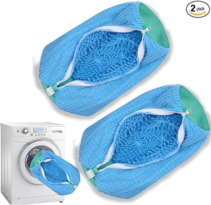 2-Packs Shoe Washing Bag for Washing Machine,Laundry Shoe Bag for Washer and Dryer Reusable Shoe Cleaning Bag