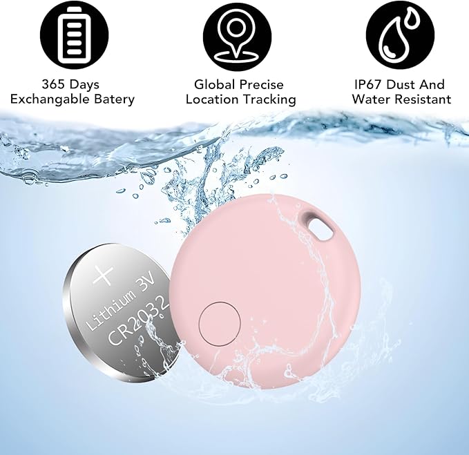 Air Tracker Tag for Android 2 Pack(NOT iOS or Huawei), Bluetooth Item Finder Smart Tracker Luggage Tags, GPS Locator Device for Keys, Wallet, Bike.etc, No Monthly Fee Smart Tag