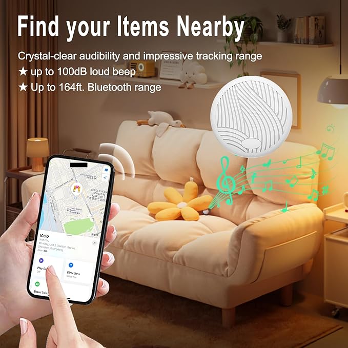 Key Finders & Trackers Works with Apple Find My (iOS Only) is Perfect for locating Keys, Luggage, Backpacks, and Pets. These Item Finders Feature Replaceable Batteries, Loud beeps, and Tracking