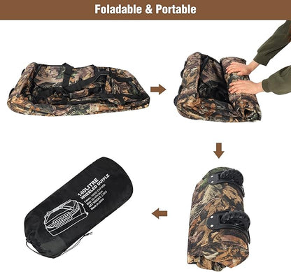 REDCAMP 85L/120L/140L Foldable Duffle Bag with Wheels, Large Travel Duffel Bag