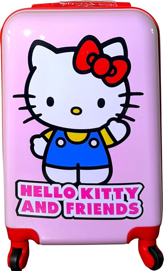 Fast Forward Kids Licensed Hard-Side 21” Spinner Luggage Lightweight Carry-On Suitcase (Hello Kitty I)