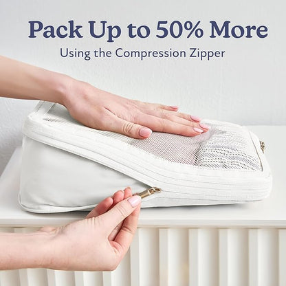 Vandel Space-Saving Compression Packing Cubes for Women, Men, Compressible Carry On Suit Case Organizer Luggage Packing Cubes for Travel Organizer Bags for Luggage and Backpacks, Suitcase Cube