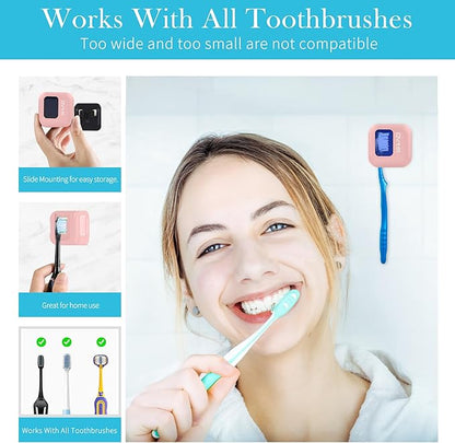 Wall Mounted Toothbrush Holder & Toothbrush Cleaner, Toothbrush Case - Manual/Electric Toothbrush Cover for Any Toothbrush Head - Rechargeable Toothbrush Travel Case with Cover, Clean for Home, Travel