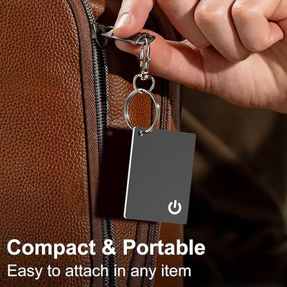 Wallet Tracker Card Rechargeable Smart Tracking Card Tag, Works with Apple Find My APP (iOS Only), Wireless Charge, IP68 Waterproof, for Keys, Luggage, Passports, Backpacks, 1 Pack