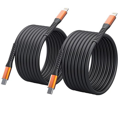 Durcord USB C to USB C Cable, 2Pack 100W 6ft USB C Charger Cable Fast Charging for Android/Phone/Pad, Type C to Type C Charger Braided USB Cable Compatible withi Phone 15 Pro Plus Max Silver