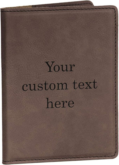 Lifetime Creations Create Your Own Personalized Passport Cover - Dark Brown, Custom Passport Holder Passport Case