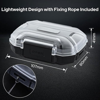 Linsoul LC02 in Ear Monitor Case, Portable Earbud Hard Case, Waterproof Earphone Storage Box, Travel Carrying Case for Headphones and IEM Cables, Fit for ZS10 PRO Cadenza Supermix4 Hype4 Zero:2 Zonie