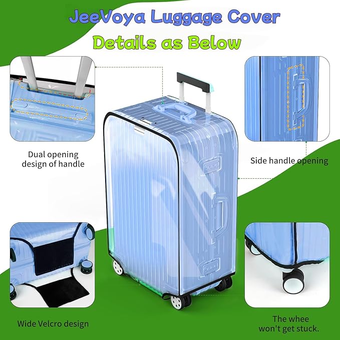 Suitcase Covers Clear Luggage Cover for 20"/24"/28"/30" Baggage Covers Waterproof Dustproof and Anti-scratch (30inch)