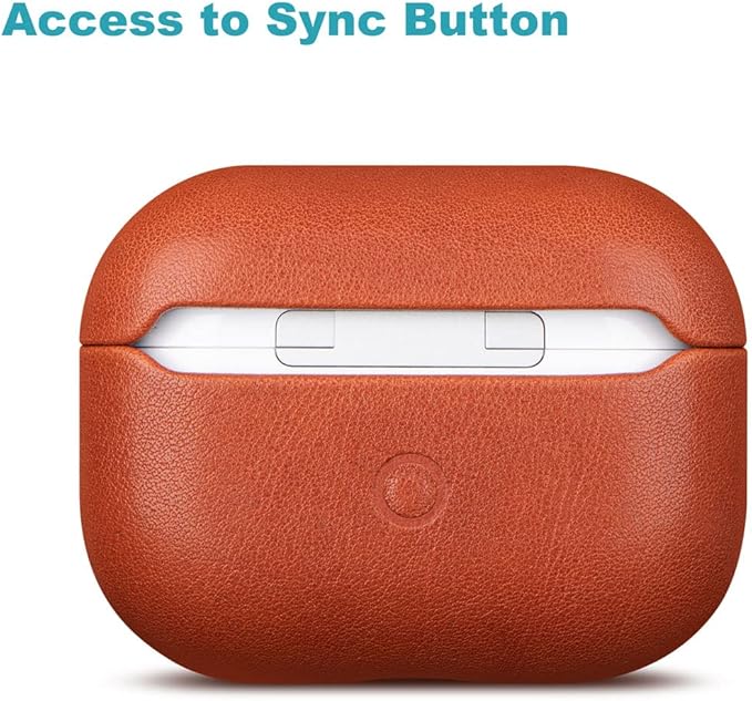 Lopie AirPods Pro 2nd Gen Leather Case Cover, Brown, Unisex