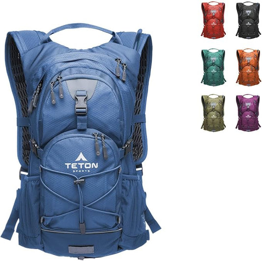 Teton Oasis/Trailrunner Hydration Backpack – Lightweight Water Pack with 2L/3L Bladder for Hiking, Running, Cycling, Biking – 2L/18L/22L Sizes – Sewn-in Rain Cover – Fits Men and Women