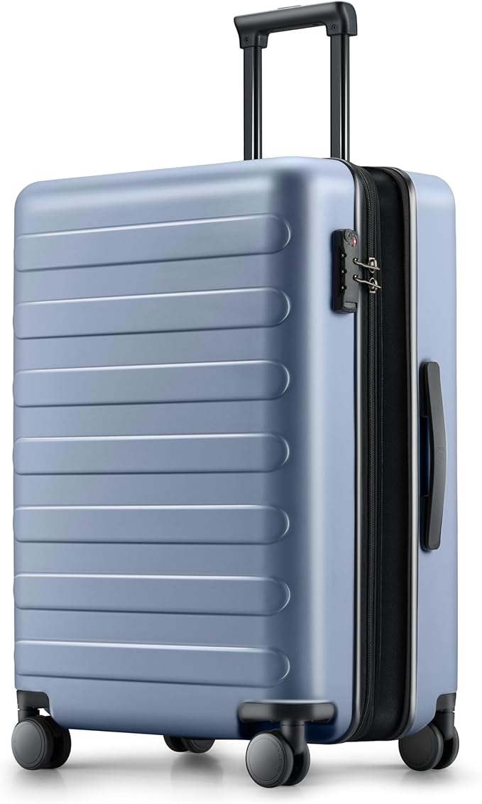 NINETYGO Medium Checked Luggage 24 Inch, Checking In Luggage with Smooth Spinner Wheels, Expandable, Hard Shell PC Suitcase, Lightweight Travel Luggage, TSA Approved (Shadow, Rhine Max)