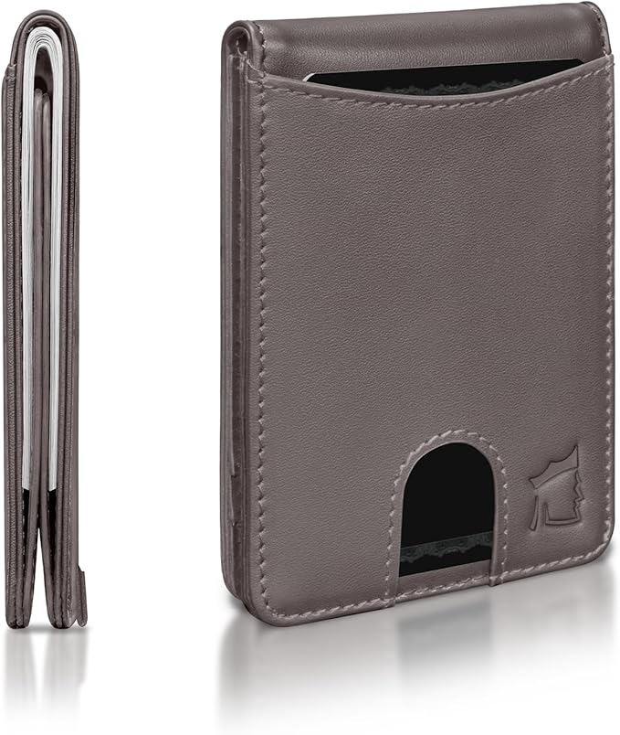 Kingly Cash Pocket Slim Wallet for Men - RFID Blocking Leather Card Holder - Minimalist Men’s Wallet for Front Pockets - Holds 1-15 Cards & Cash - Durable Italian Leather Wallets