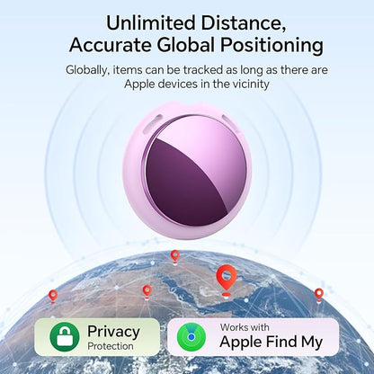 Tracker Tags-4 Pack [Apple MFi Certified] Air Pair with Apple Find My(iOS Only) Smart Bluetooth Key Tracking Tags Item Finders Waterproof Worldwide Located Devices for Pet Wallet Backpack Dogs Luggage