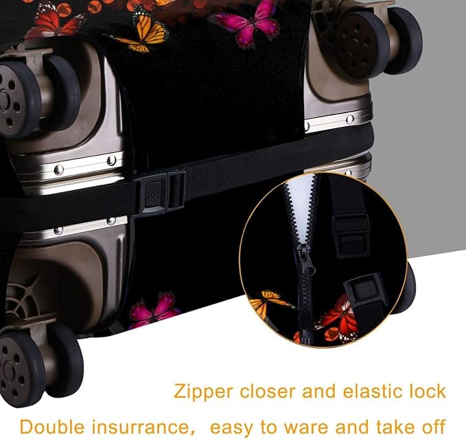 Travel Suitcase Protector African American Girl Elastic Protective Washable Luggage Cover With Concealed Zipper Suitable For 18-32 Inch(L (for 25-28 inch luggage))