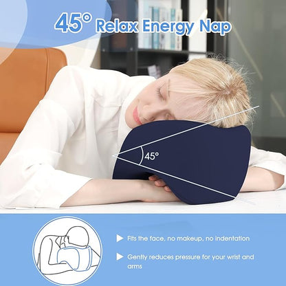 jiaao Neck Pillow Airplane, Ergonomic Memory Foam Travel Pillows for Long Flights, 3D Eye Masks, Ear Plugs and Portable Drawstring Bag, Napping Pillow for Home, Sleep Rest, Family and Travel Use