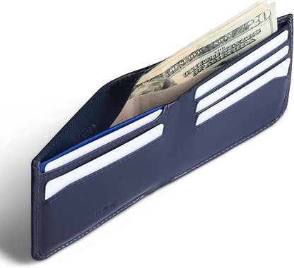 Bellroy Hide & Seek Wallet (Slim Leather Bifold Design, RFID Protected, Holds 5-12 Cards, Coin Pouch, Flat Note Section, Hidden Pocket)