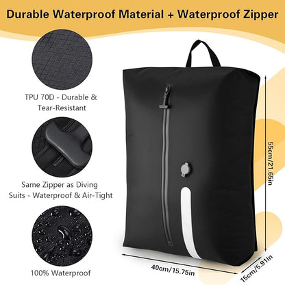 2 Pack vacuum seal bags for clothing, Travel Vacuum Bags with Pump, Reusable Compreesion Storage Bags luggage & Closet, Portable Space Save Bags, Waterproof & Durable