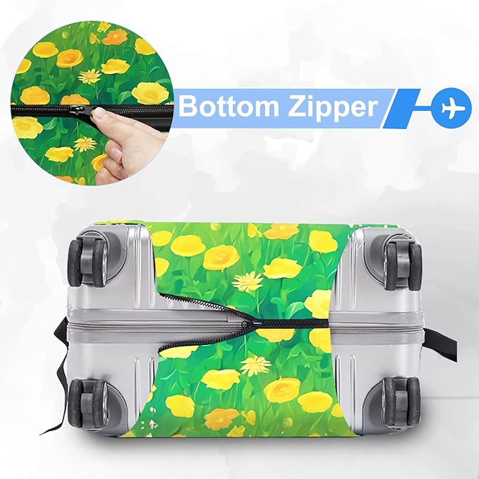 ANNA QUEEN Travel Luggage Cover Suitcase Protector Suitcase Cover Anti-Scratch,Stretchable Luggage Travel Bag Cover Washable