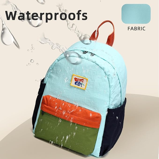 willikiva Kids Backpack for School Boys Girls Teens Toddler Backpack Waterproof Kindergarten Preschool Elementary Bookbag Children Travel Bag(Light Blue Green,Small)