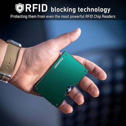 Minimalist Wallet for Men, Metal Wallet with Money Clip, Slim Compact Wallet, RFID Blocking Card Holder, Metal Aluminum Credit Card Holder, Holds up to 20 Cards
