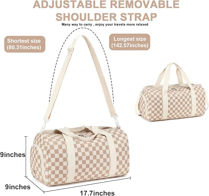 BLUBOON Duffle Bag Girls Kids Cute Gym Bag with Shoes Compartment & Wet Separation Waterproof Sports Overnight Travel Bag