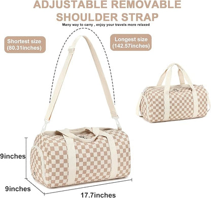 BLUBOON Duffle Bag Girls Kids Cute Gym Bag with Shoes Compartment & Wet Separation Waterproof Sports Overnight Travel Bag