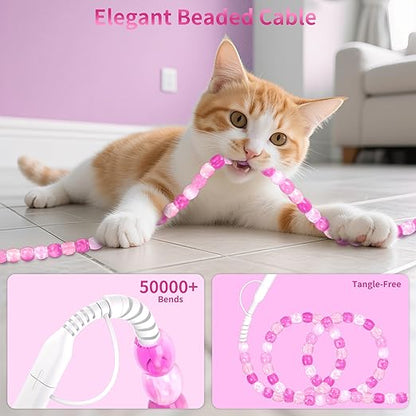 SAMONPOW for iPhone 17 16 Pro Charger Cord 4 in 1 USB C Charger Cable 3FT Jade Beaded Multi Charger Cord 60W USB Fast Charging Cable for iPhone 15 14 13 12 MacBook iPad, for Samsung Galaxy S25 S24