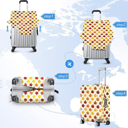 ANNA QUEEN Travel Luggage Cover Suitcase Protector Suitcase Cover Anti-Scratch,Stretchable Bag Cover Washable Durable Polyester