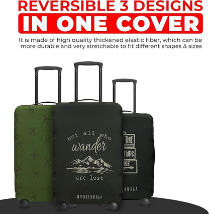 Reversible Travel Luggage Cover - Washable, Anti-Scratch Suitcase Cover | TSA Approved Luggage Cover Protector