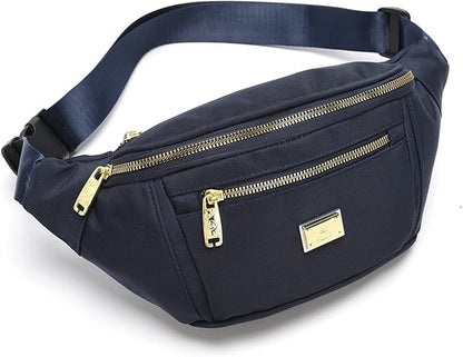 DAITET Crossbody Fanny Pack for Men&Women,Large Waist Bag & Hip Bum Bag with Adjustable Strap for Outdoors Workout Traveling Casual Running Hiking Cycling