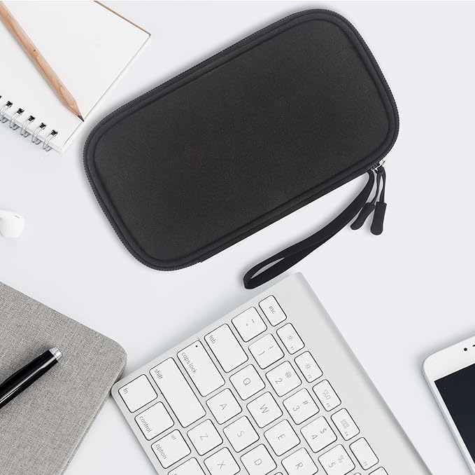 Lacdo USB Flash Drive Case Thumb Drive Holder Case Organizer Portable Electronic Accessories Storage Bag for SanDisk/SamData/Samsung USB Flash Drives Jump Drive Memory Stick, SD Card, Cable, Black