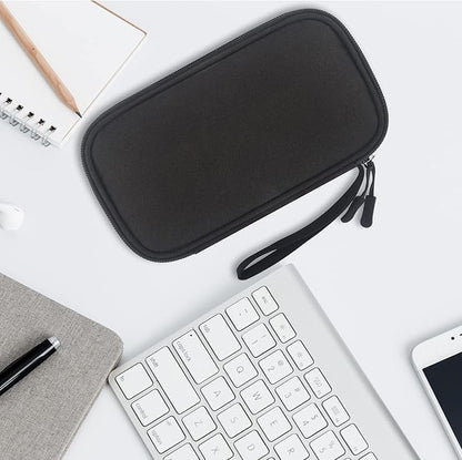 Lacdo USB Flash Drive Case Thumb Drive Holder Case Organizer Portable Electronic Accessories Storage Bag for SanDisk/SamData/Samsung USB Flash Drives Jump Drive Memory Stick, SD Card, Cable, Black