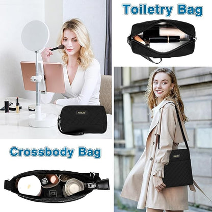 Weekender Bag for Women, Travel Duffel Bag Carry On Overnight Bag with Shoe Compartment Large Nylon Travel Weekend Tote Bag